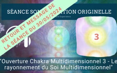 Retour et message reçu lors de la séance SonoVibration Originelle : “Ouverture Chakra Multidimensionnel 3 – Le rayonnement du Soi Multidimensionnel” du 30/05/2024