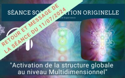 Retour et message reçu lors de la séance SonoVibration Originelle : “Activation Globale…” du 11/07/2024